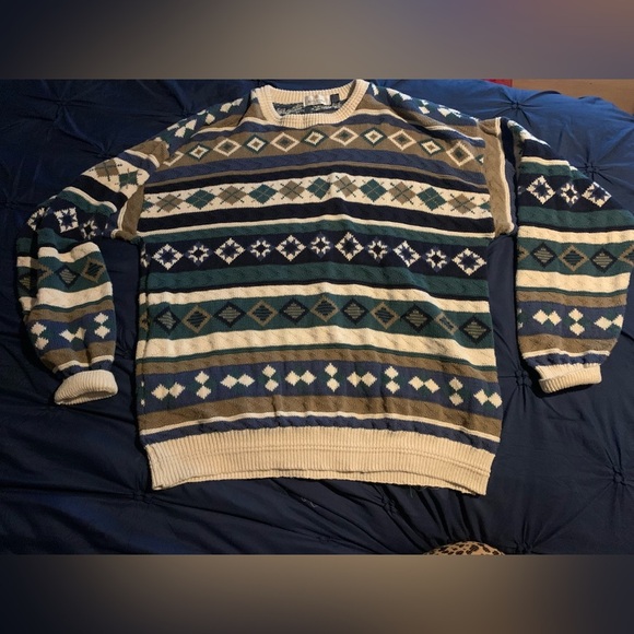 bill blass Other - Vintage Plus Size 3XLT Bill Blass oversized Sweater with Nordic Patterns Irish